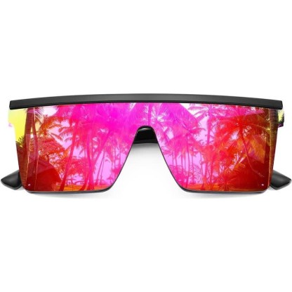 Spykay™ SG1025 Trendy Large Frame One-piece Street Style Driving Retro Sunglasses