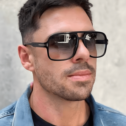 Spykay™ SG60710 Double Bridges Retro-Vintage Aviator Sunglasses - Black/Grey B - image 24