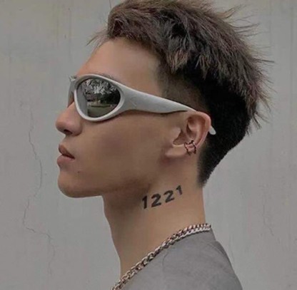 Spykay™ SG60712 Y2K Punk Oval Frame Sunglasses