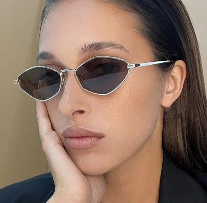 Spykay™ SG60713 Small Rhombus Frame Metal Temples Sunglasses