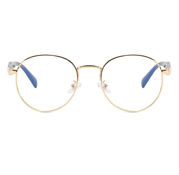 Spykay™ EG26678 Retro-Vintage Round Frame Metal Temples Glasses
