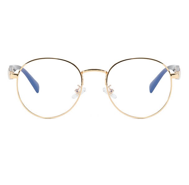 Spykay™ EG26678 Retro-Vintage Round Frame Metal Temples Glasses