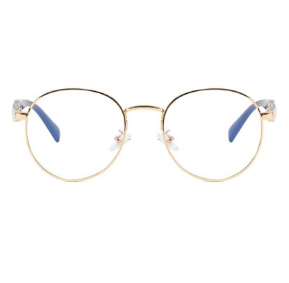 Spykay™ EG26678 Retro-Vintage Round Frame Metal Temples Glasses