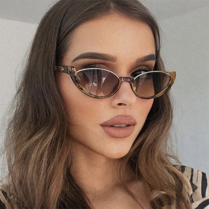 Spykay™ SG60716 Unisex Hipster Semi-Rimless Cat-Eye Sunglasses - Leopard Print - image 4
