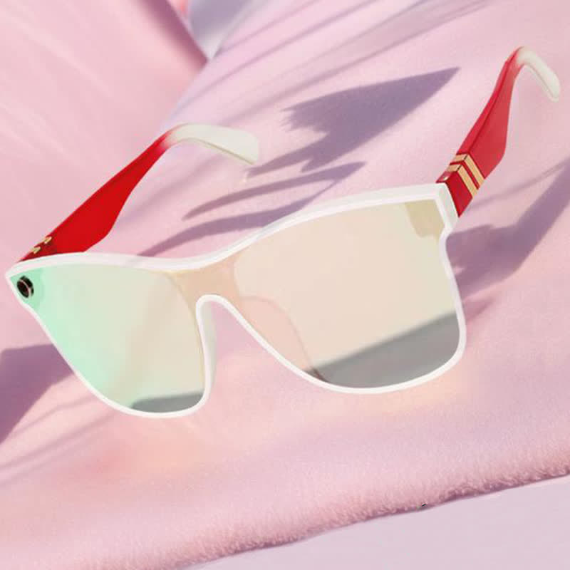 Spykay™ SG1022 Women's Streamlined Sunglasses, Summer Personality Coating Gradient Reflective Oversized Sunglasses