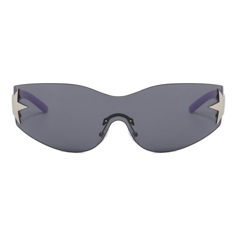 Spykay™ SG60726 Star One-piece Rimless Y2K Cyberpunk Aviator Sunglasses