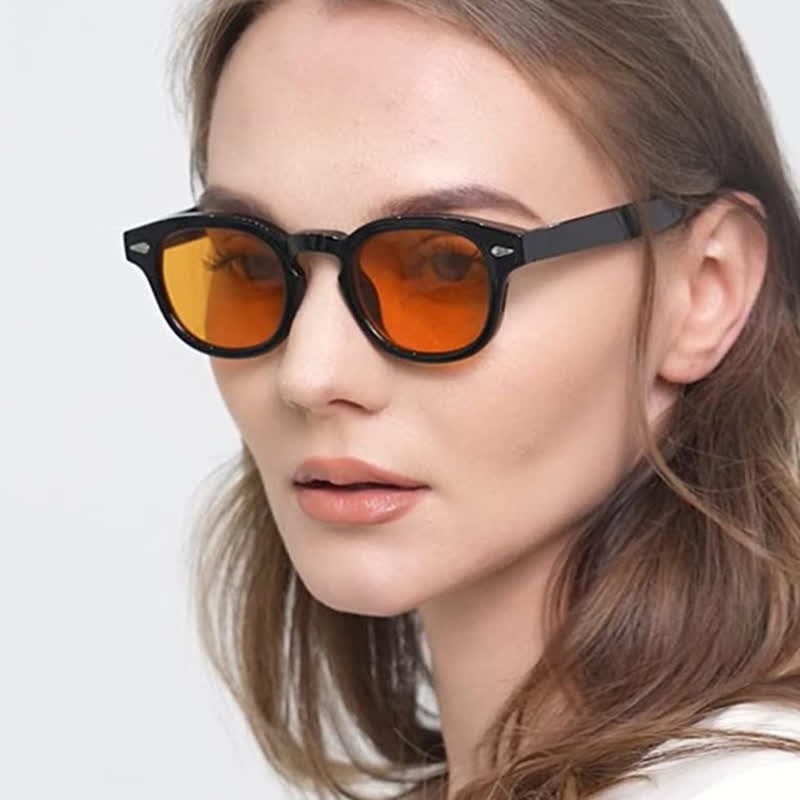 Spykay™ SG60725 Round Frame Fashion Sunglasses - Black/Orange - image 1