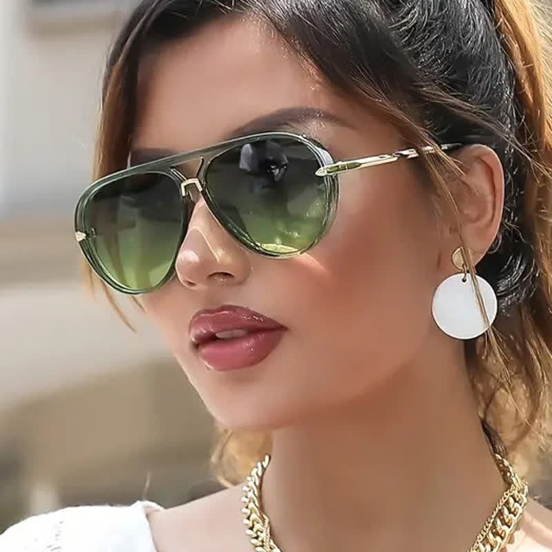 Spykay™ SG60723 Double Bridges Fashion Aviator Sunglasses