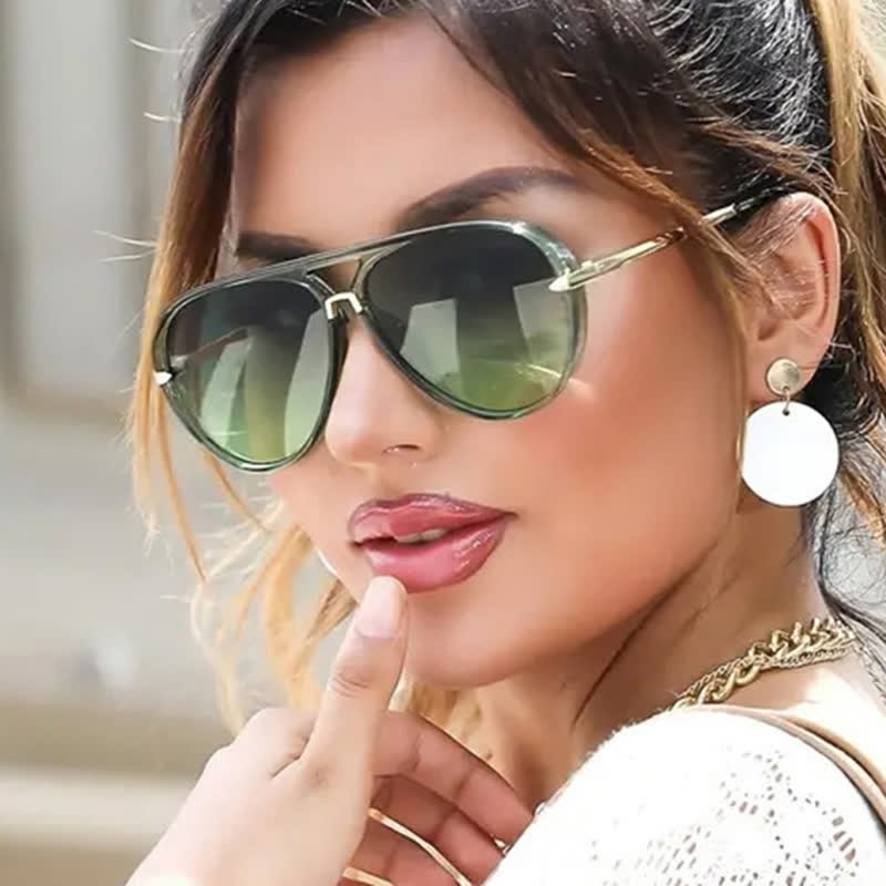 Spykay™ SG60723 Double Bridges Fashion Aviator Sunglasses