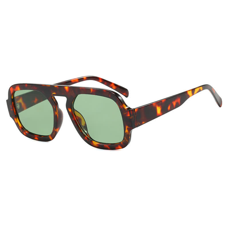 Spykay™ SG60722 Square Frame Leopard Print Cycling Aviator Sunglasses - image 2