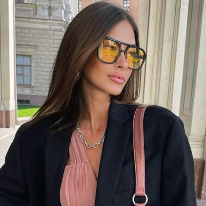 Spykay™ SG60718 Double Bridges Square Frames Retro-Vintage Sunglasses - image 6