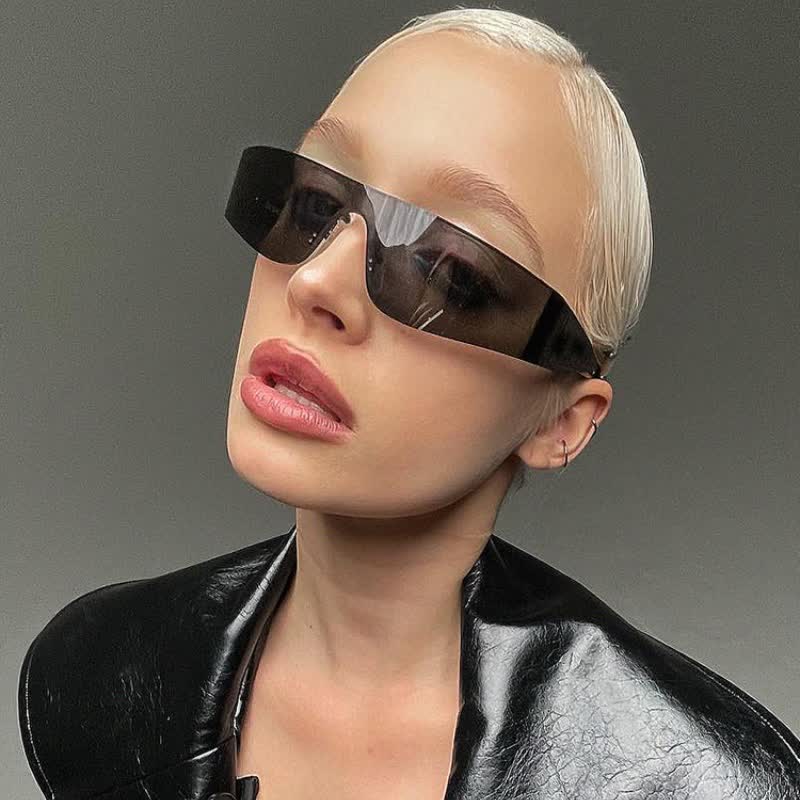 Spykay™ SG1026 Frameless Sunglasses Futuristic Women's Punk Sports Sunglasses Rimless Fashion Sunglasses - image 15