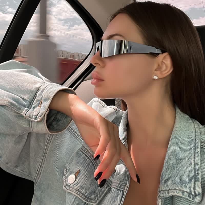 Spykay™ SG1026 Frameless Sunglasses Futuristic Women's Punk Sports Sunglasses Rimless Fashion Sunglasses - image 7