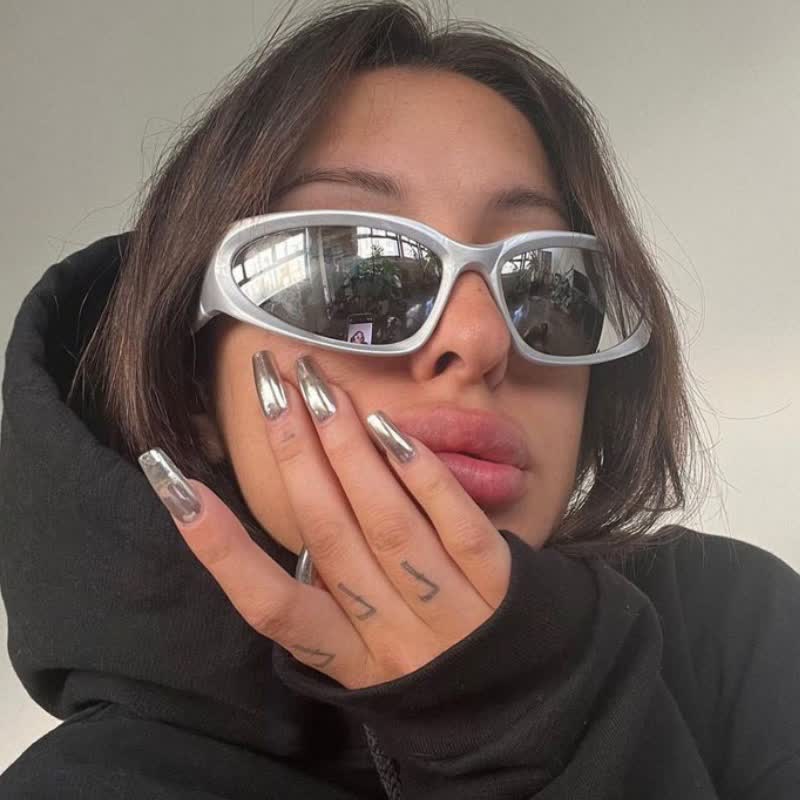 Spykay™ SG60712 Y2K Punk Oval Frame Sunglasses