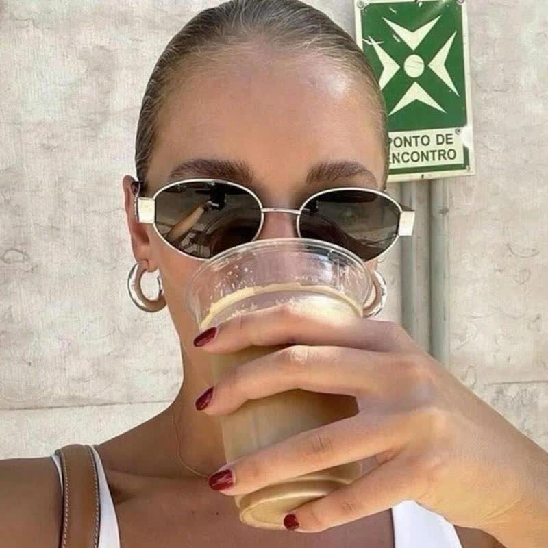 Spykay™ SG60707 Oval Frames Metal Temples Retro-Vinatge Sunglasses - image 6