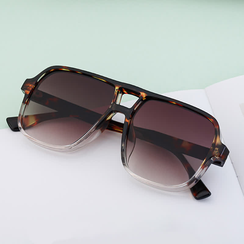 Spykay™ SG60730 Double Bridges Square Frame Vintage Sunglasses - image 4