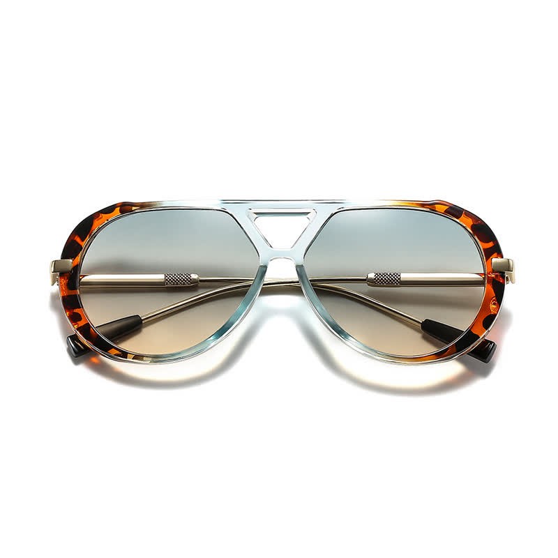 Spykay™ SG60737 Double Bridges Tortoiseshell Oval Frame Sunglasses - image 5