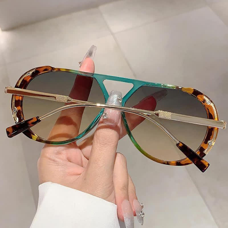 Spykay™ SG60737 Double Bridges Tortoiseshell Oval Frame Sunglasses - image 3