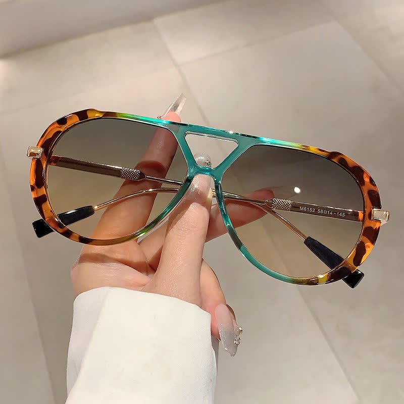 Spykay™ SG60737 Double Bridges Tortoiseshell Oval Frame Sunglasses - image 2