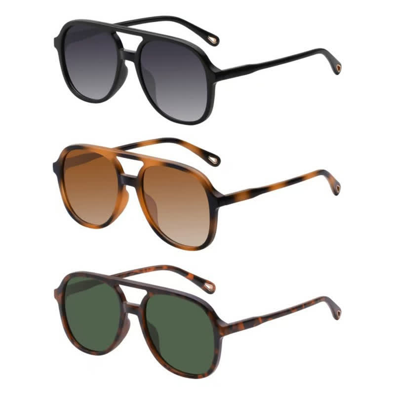 Spykay™ SG60740 Retro-Vintage Double Bridges Polarized Aviator Sunglasses - image 2