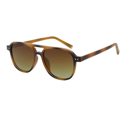 Spykay™ SG60736 Double Bridges Polarized Aviator Sunglasses - Brown Tortoise Shell - image 7