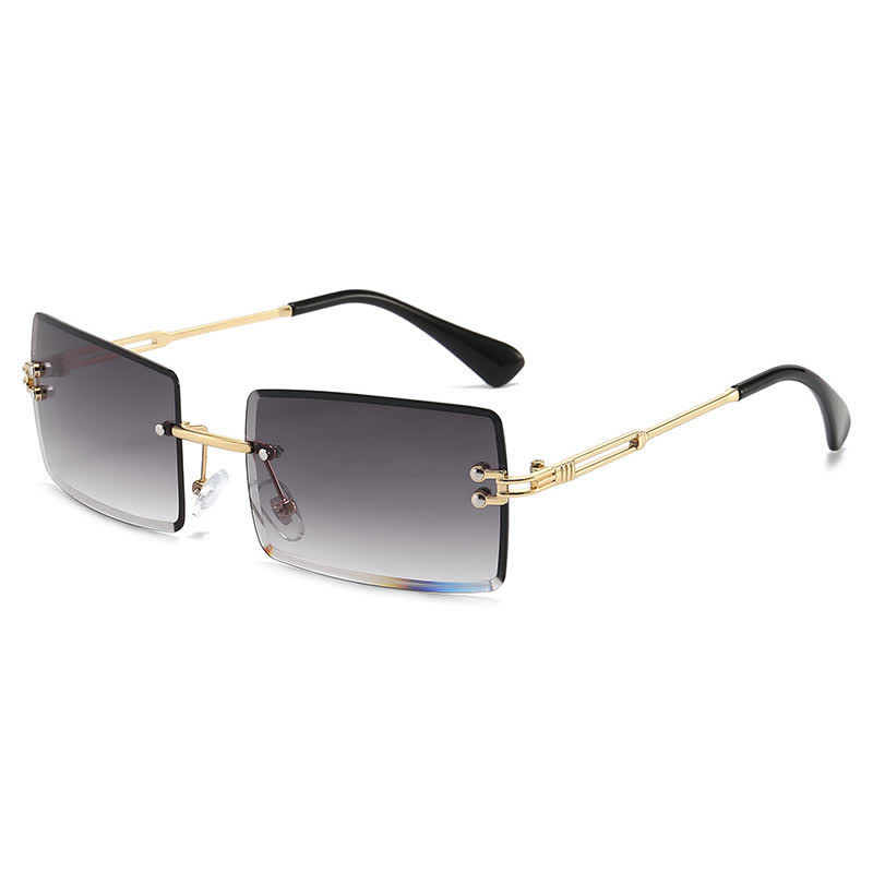 Spykay™ SG60744 Rimless Rectangle Frame Fashion Sunglasses - Ombre Grey - image 13