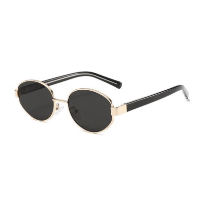 Spykay™ SG60768 Unisex Oval Frame Retro Sunglasses with Nylon Lense - Golden/Grey - image 9