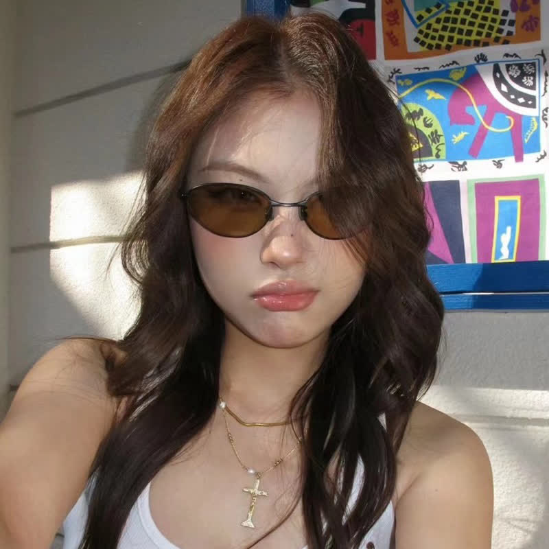 Spykay™ SG60770 Titanium Oval Frame Polarized Lightweight Sunglasses with Nylon Lenses - image 6