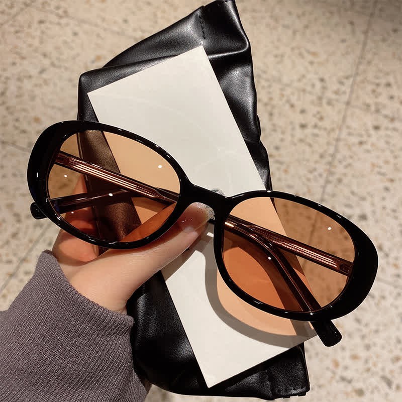 Spykay™ SG60773 Oval Frame Retro-Vintage Polarized Sunglasses - Black/Orange - image 6