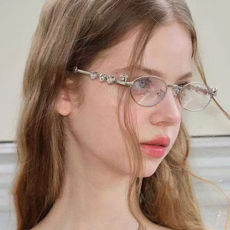 Spykay™ EG26671 Anti-blue Light Oval Frames Rhinestone-Embellished Eyeglasses - image 12