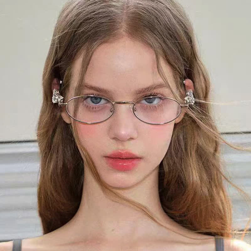 Spykay™ EG26671 Anti-blue Light Oval Frames Rhinestone-Embellished Eyeglasses - image 11