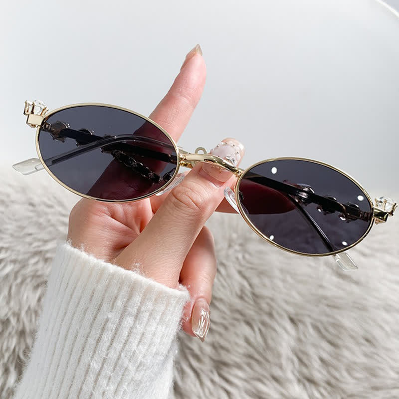 Spykay™ SG60703 Oval Frames Rhinestone-Embellished Sunglasses
