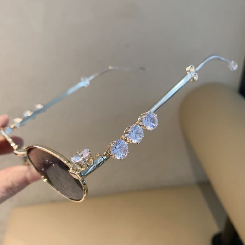 Spykay™ SG60703 Oval Frames Rhinestone-Embellished Sunglasses