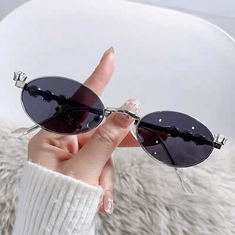 Spykay™ SG60703 Oval Frames Rhinestone-Embellished Sunglasses
