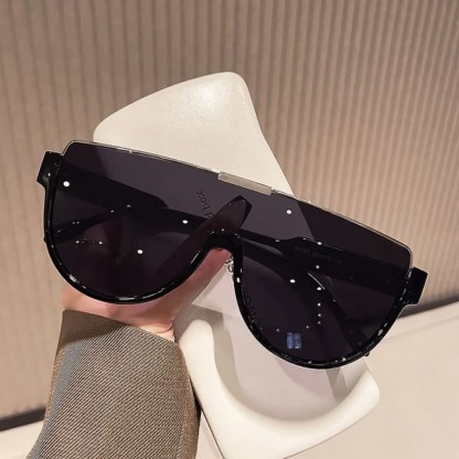 Spykay™ SG60679 Oversized Frame Semi-Rimless Aviator Sunglasses - Black - image 13