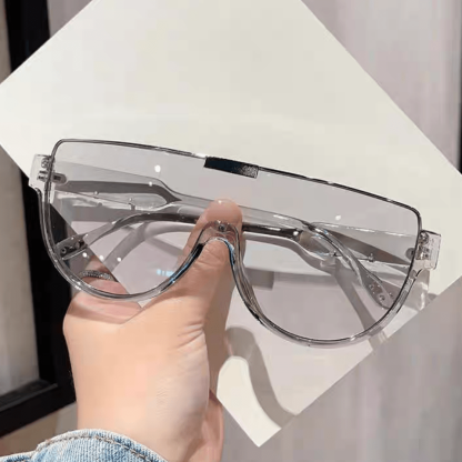 Spykay™ SG60679 Oversized Frame Semi-Rimless Aviator Sunglasses - Transparent /Grey - image 20