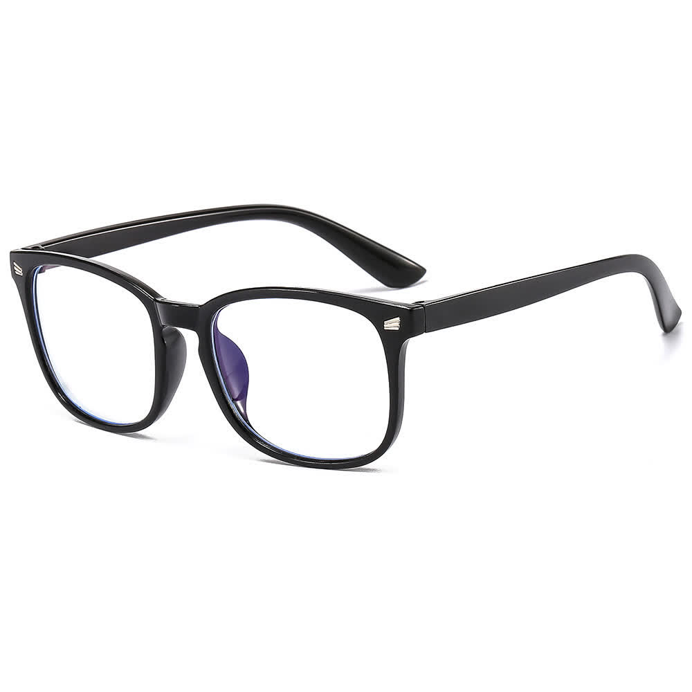Spykay™ EG26743 Fashion Lightweight Simple Anti-blue Light Square Frame Glasses - Glossy Black - image 4