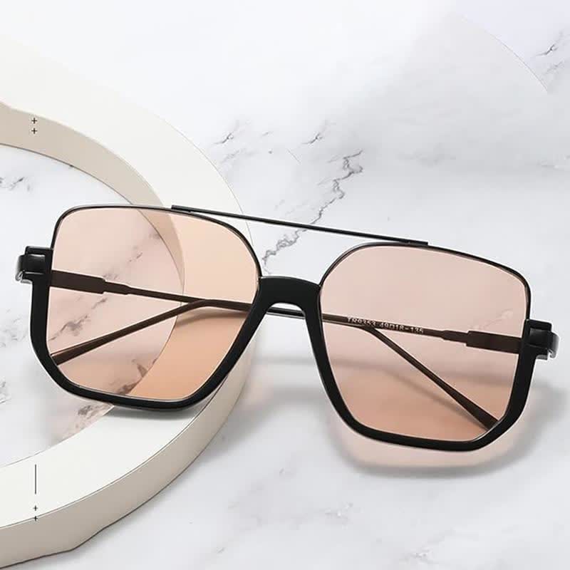 Spykay™ SG60691 Unisex Double Bridges Square Frame Semi-Rimless Sunglasses - image 9