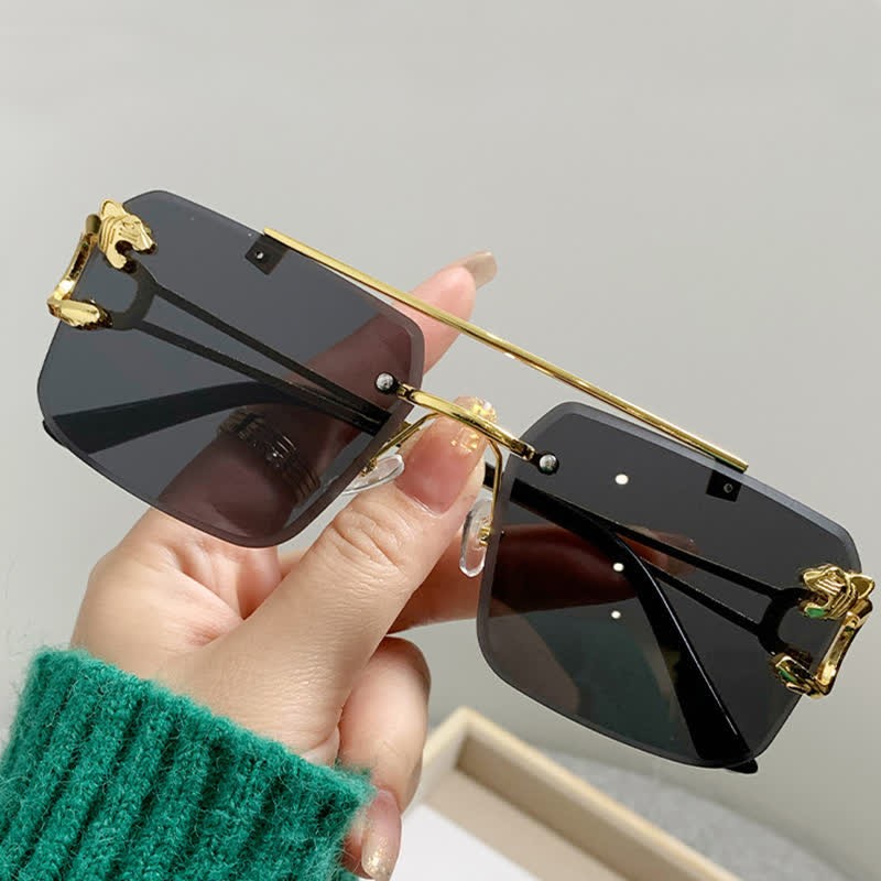 Spykay™ SG60826 Men's Cool Rimless Leopard Frame Sunglasses - Grey - image 5