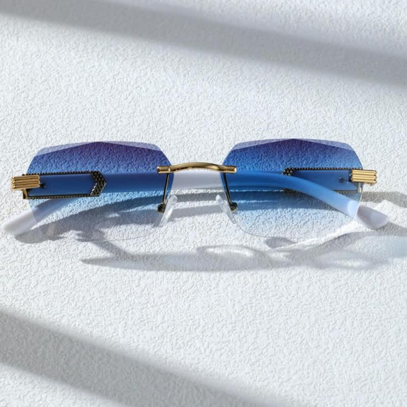 Spykay™ SG60746 Rimless Geometric Frame Tinted Sunglasses - image 2