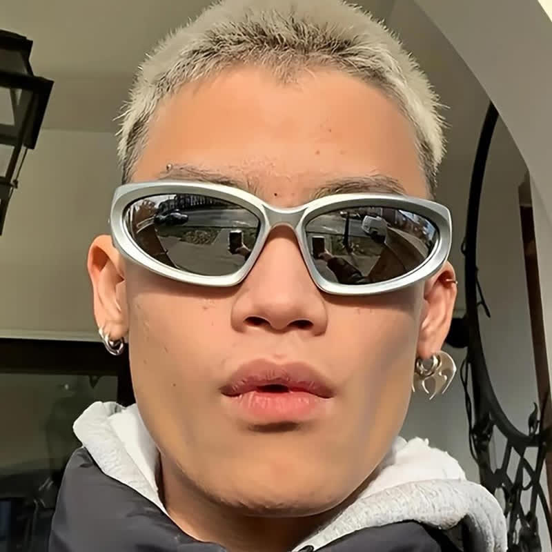 Spykay™ SG60712 Y2K Punk Oval Frame Sunglasses