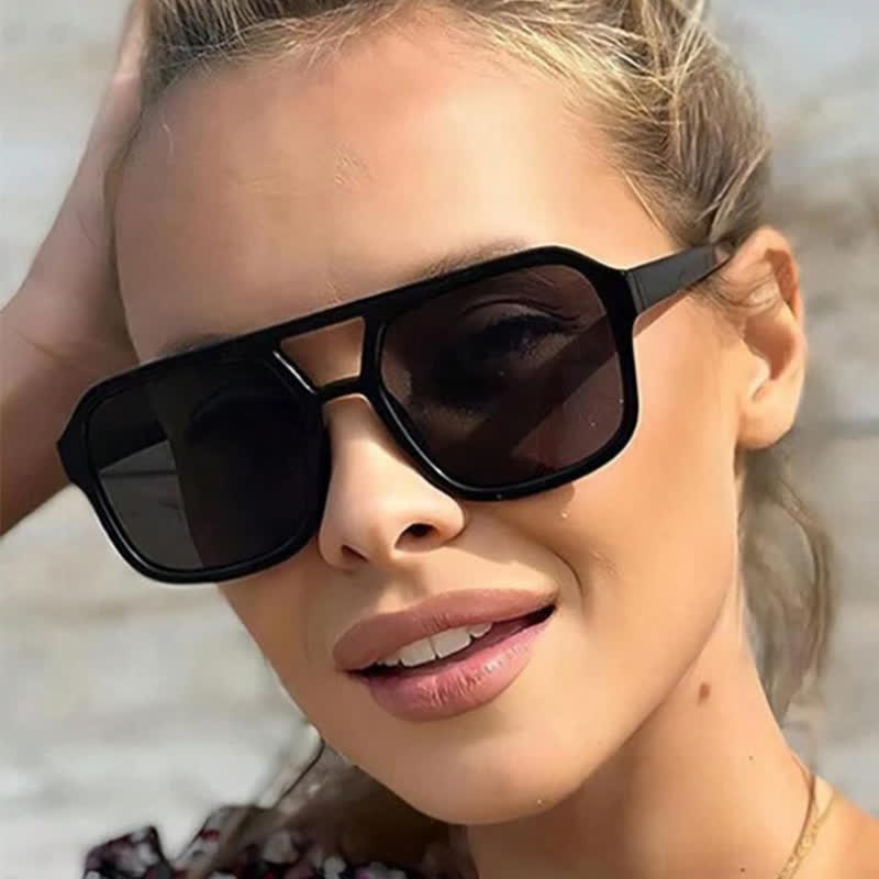 Spykay™ SG60718 Double Bridges Square Frames Retro-Vintage Sunglasses - image 10