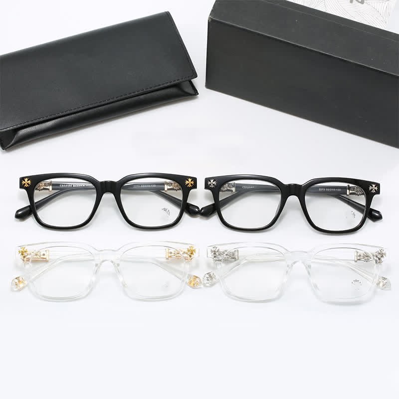 Spykay™ EG26756 Square Frame Cross Temples Classic Glasses - image 9