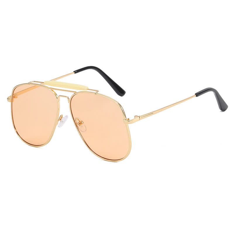 Spykay™ SG60828 Double Bridges Oversized Frame Hipster Aviator Sunglasses