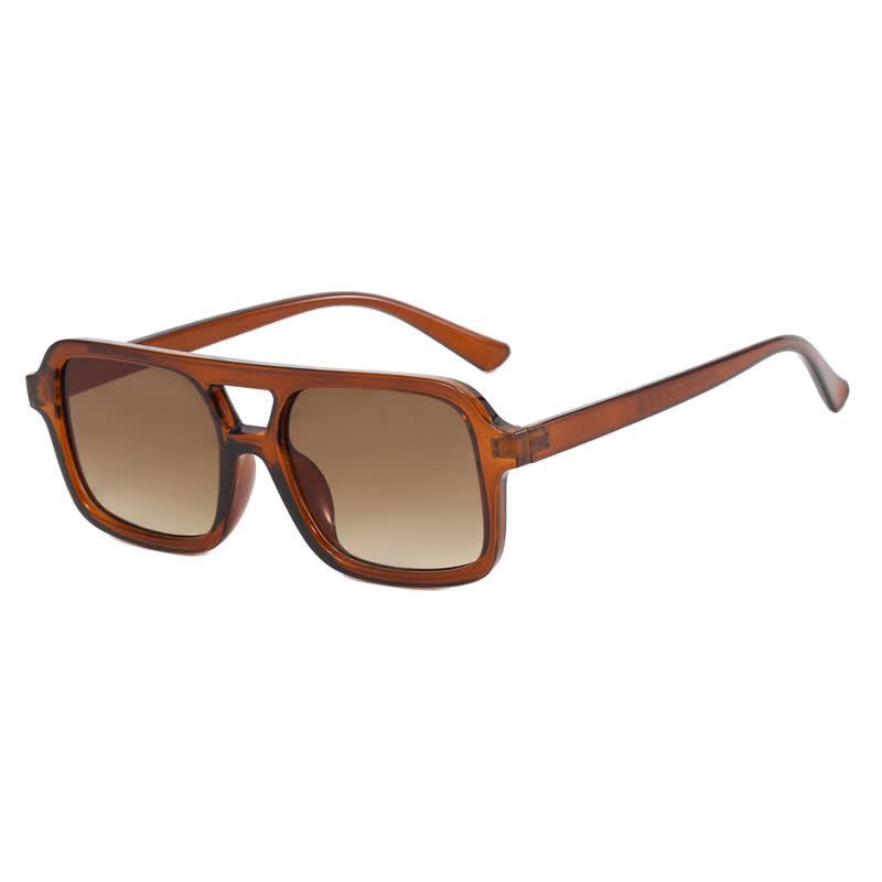 Spykay™ SG60851 Double Bridges Square Frame Retro Sunglasses