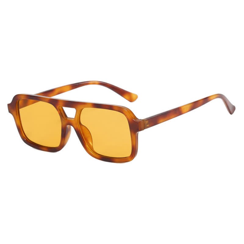 Spykay™ SG60851 Double Bridges Square Frame Retro Sunglasses