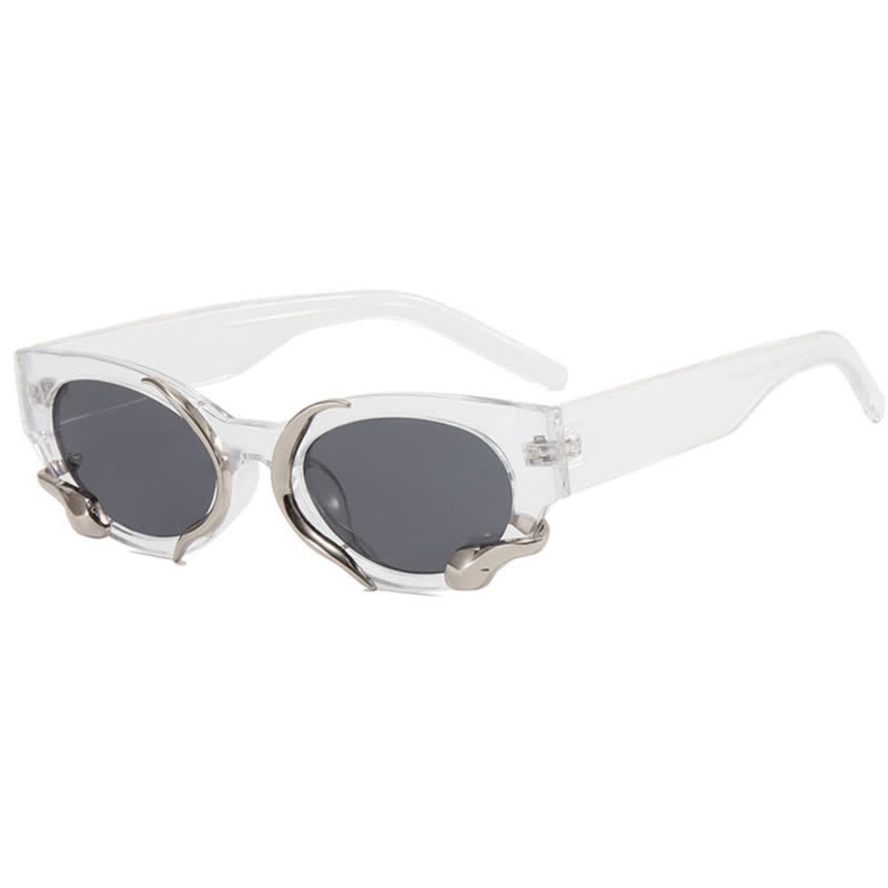 Spykay™ SG60847 Vintage Y2K Snake Design Oval Frame Sunglasses