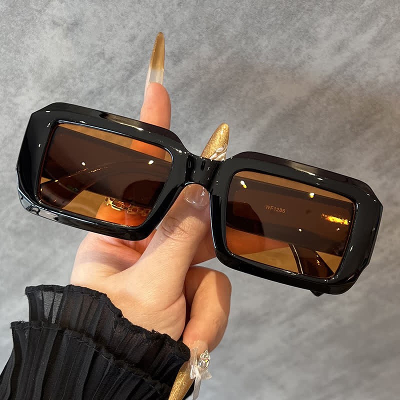 Spykay™ SG60843 Fashion Simple Rectangle Thick Frame Sunglasses