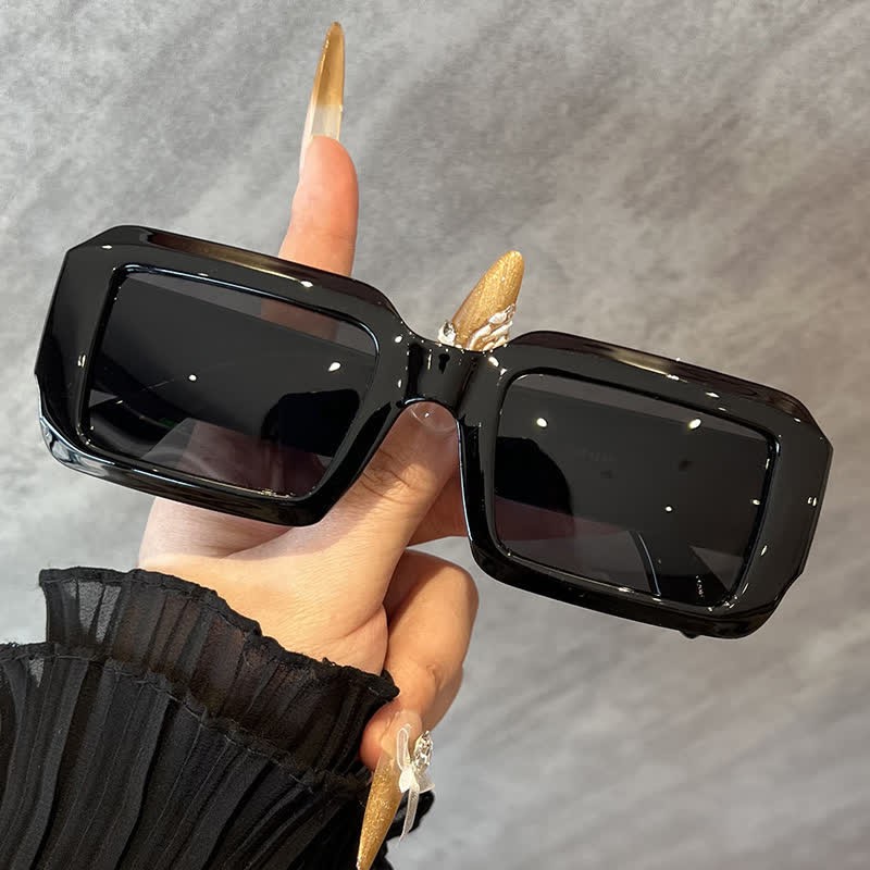 Spykay™ SG60843 Fashion Simple Rectangle Thick Frame Sunglasses