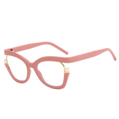 Spykay™ EG26758 Anti-blue Light Pearl Decor Irregular Oversized Eyeglasses - Pink - image 16